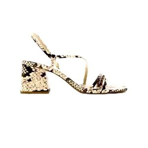 Zara Animal print strap sandals snake. Size 38